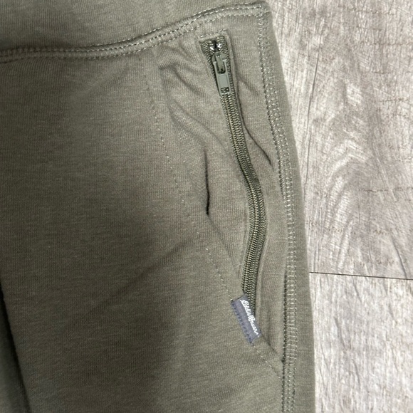 Men's Eddie Bauer XL Jogger Athletic Olive Green Side Zipper 4 Pockets Lounge - Picture 8 of 12
